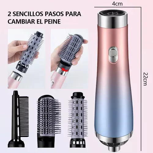 Glam Air Pro 4 en 1 – Cepillo Secador y Moldeador Iónico